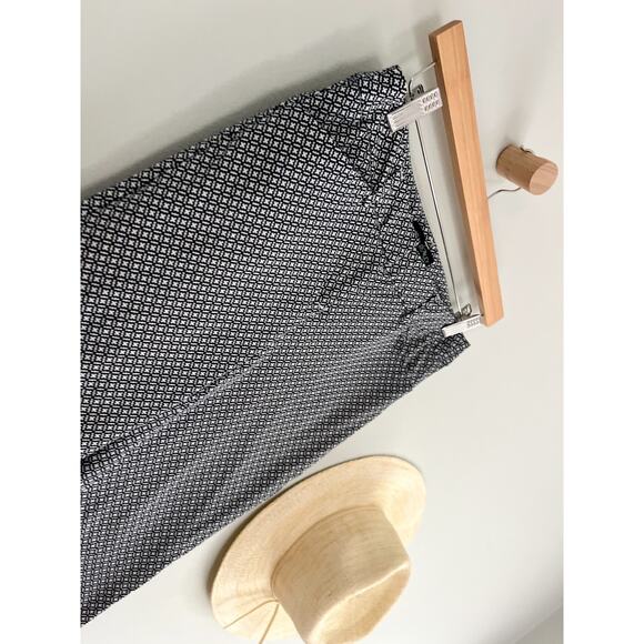 Cynthia Rowley | Blue Geometric Ankle Dress Pants | Sz 4 - Picture 2 of 5